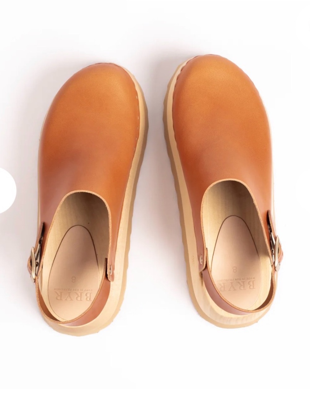 Bryr Teagan Clog in Whiskey Leather - Picture 3 of 4